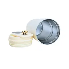 SOLEIO - VASO TÉRMICO DE ACERO INOXIDABLE TERMÓMETRO 460 ML BLANCO