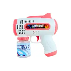 SOLEIO - LANZADOR DE BURBUJAS ELÉCTRICO CON LUCES LED ROSADA