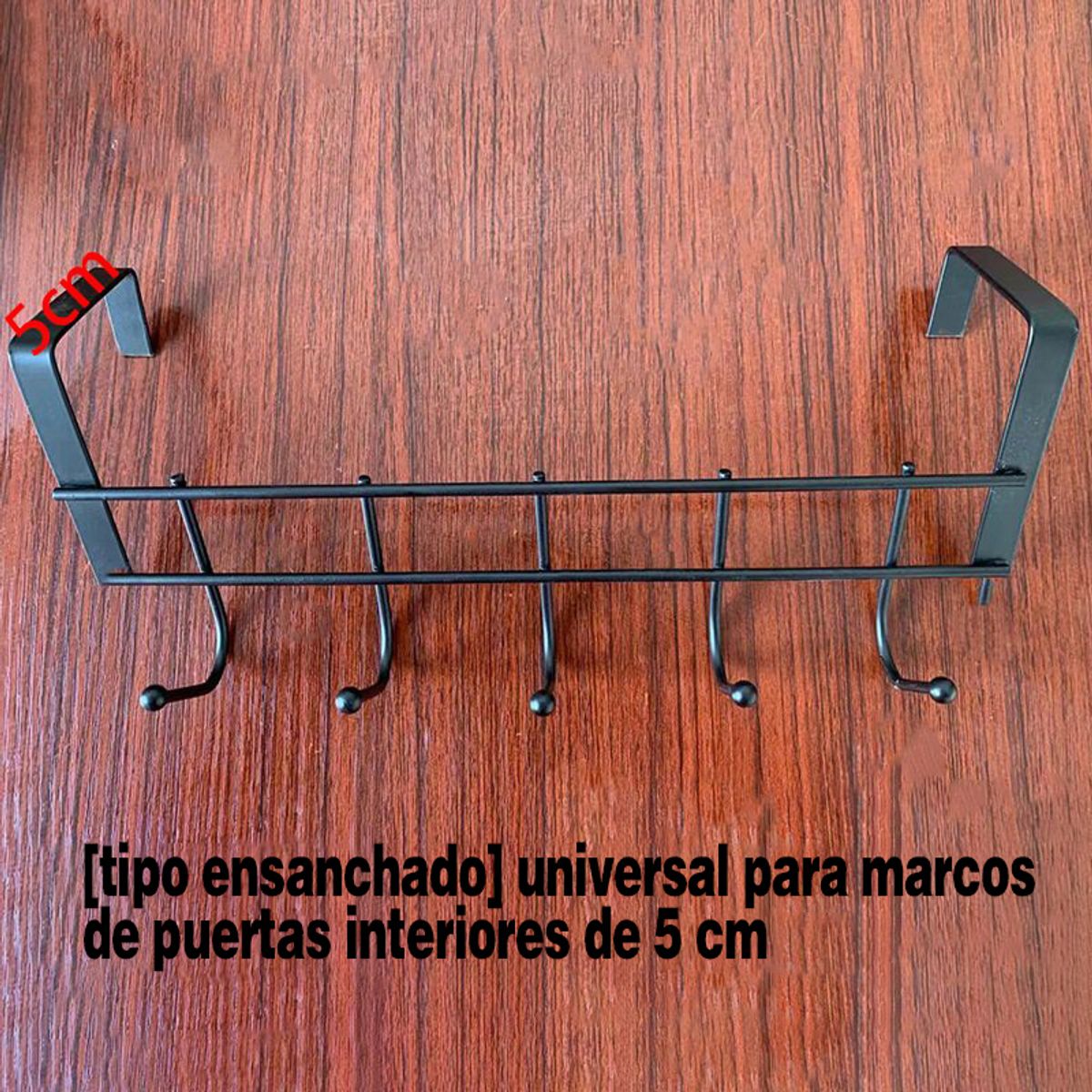 GENERAL - 2pcs Gancho Sobre Puerta Colgador Perchero Toalleros 5cm más ancho