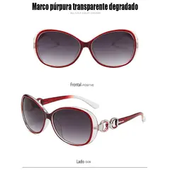 GENERAL - Clásico Retro Gafas De Sol Moda Oval Sunshade
