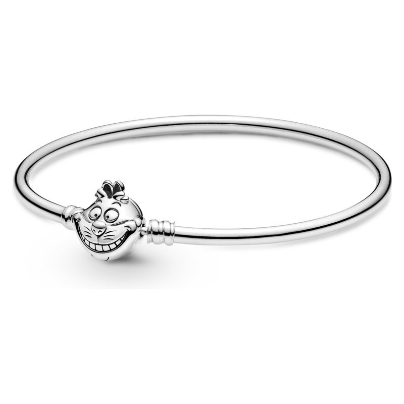 PANDORA - Brazalete Pandora Moments Rígida Con Cierre Gato De Cheshire De Alicia En El País De Las Maravillas De Disney Mujer Pandora