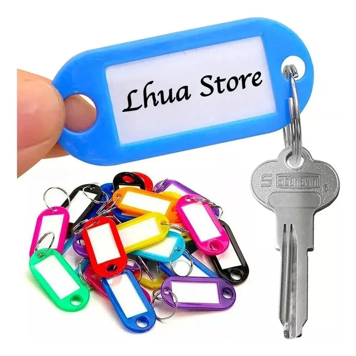EINICIO - 10pcs Llavero Porta Etiqueta Identificación Llaves 10 Color