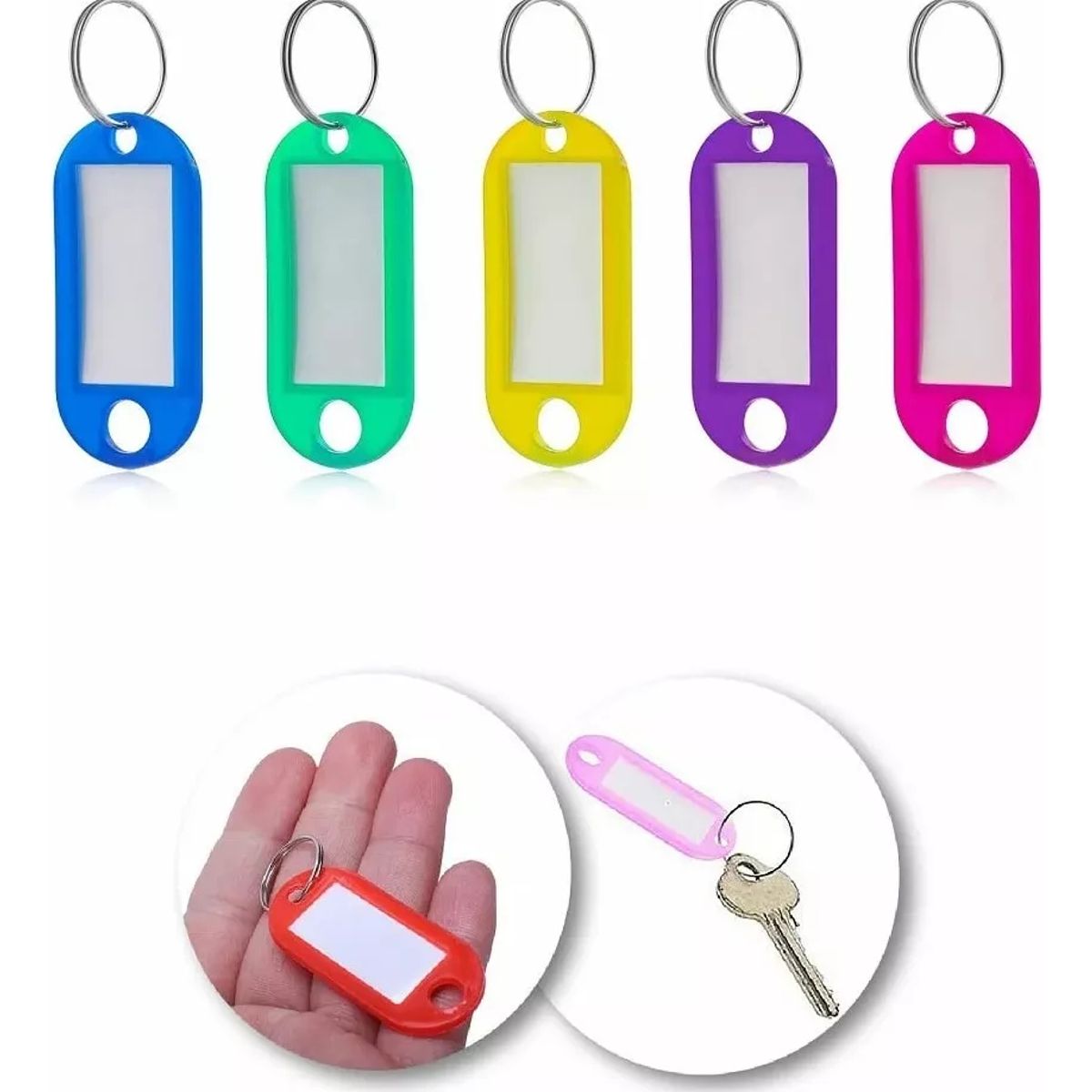 EINICIO - 10pcs Llavero Porta Etiqueta Identificación Llaves 10 Color
