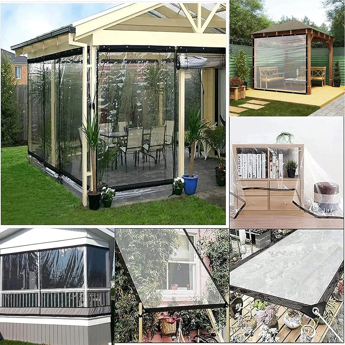 KUANGYE - Lonas Transparentes Resistentes Impermeables 2x3 M