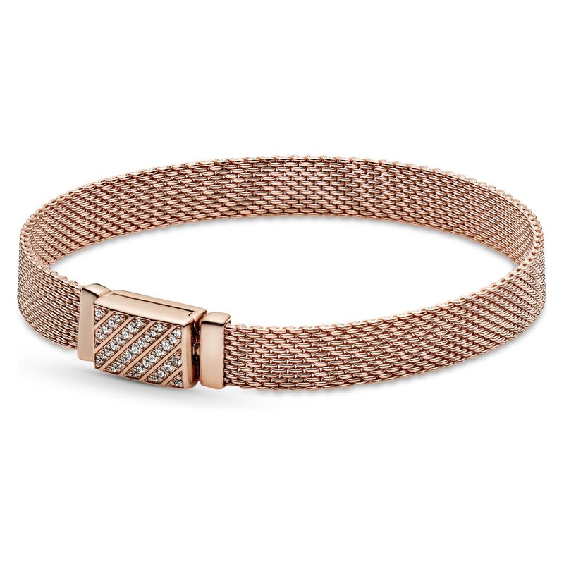 PANDORA - Pulsera Brazalete De Plata Cierre Largo Mujer Pandora