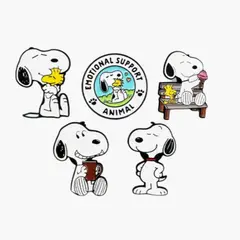 GENERICO - 5 Pines Snoopy Broches Clásico Retro Tiernos