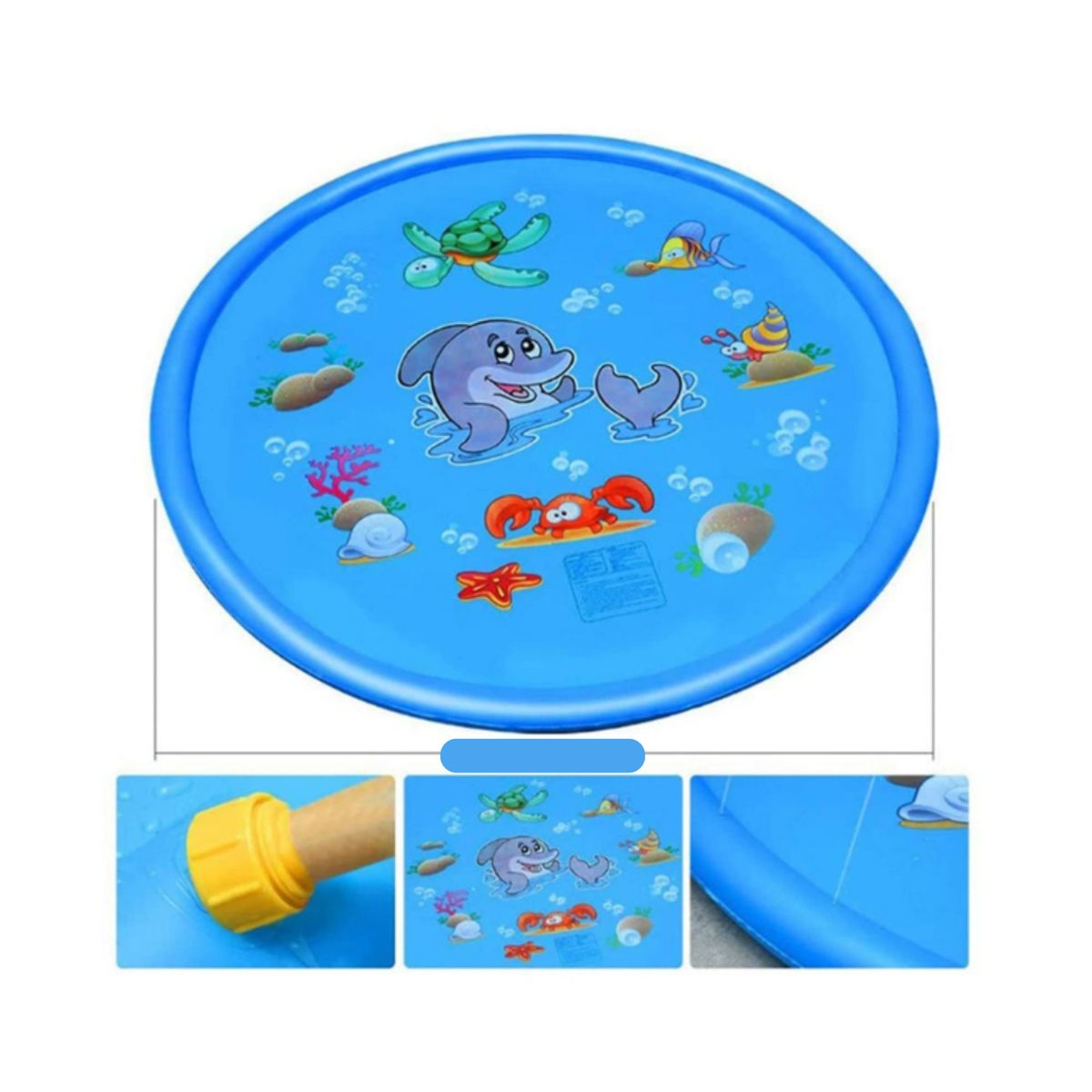 GENERICO - Alfombra de Agua 170 cm Piscina Lanza Chorros para Niños Color Azul
