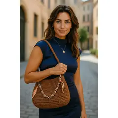 GENERICO - Bolso artesanal de crochet Modelo Quillay