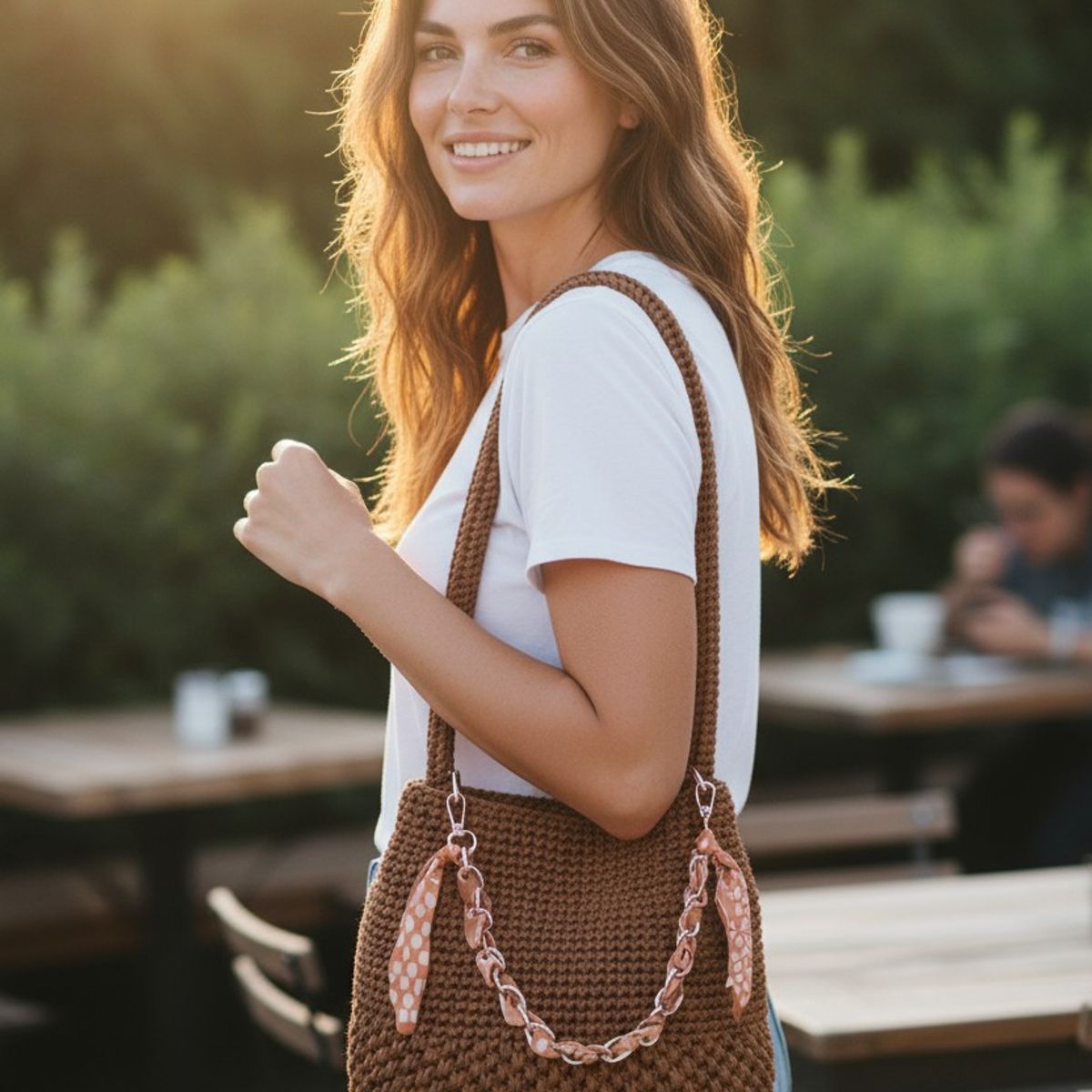 GENERICO - Bolso artesanal de crochet Modelo Quillay