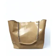 JARDIN DEL ESTE - Cartera de cuero Beige Amapola