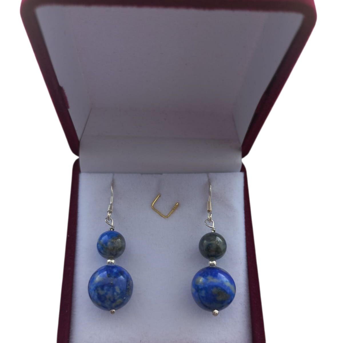 GENERICO - Aros Lapislázuli Plata grandes