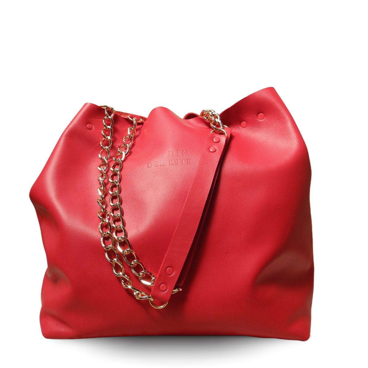 JARDIN DEL ESTE - Cartera de cuero Rojo Amapola MIDI