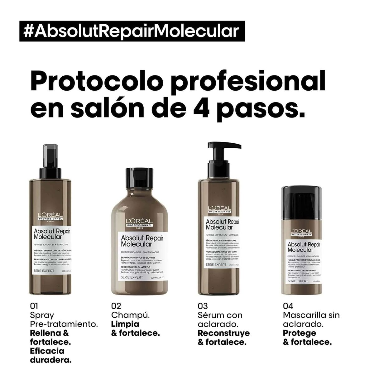 LOREAL PROFESSIONNEL - Pre Tratamiento Loreal Absolut Repair Molecular 190ml