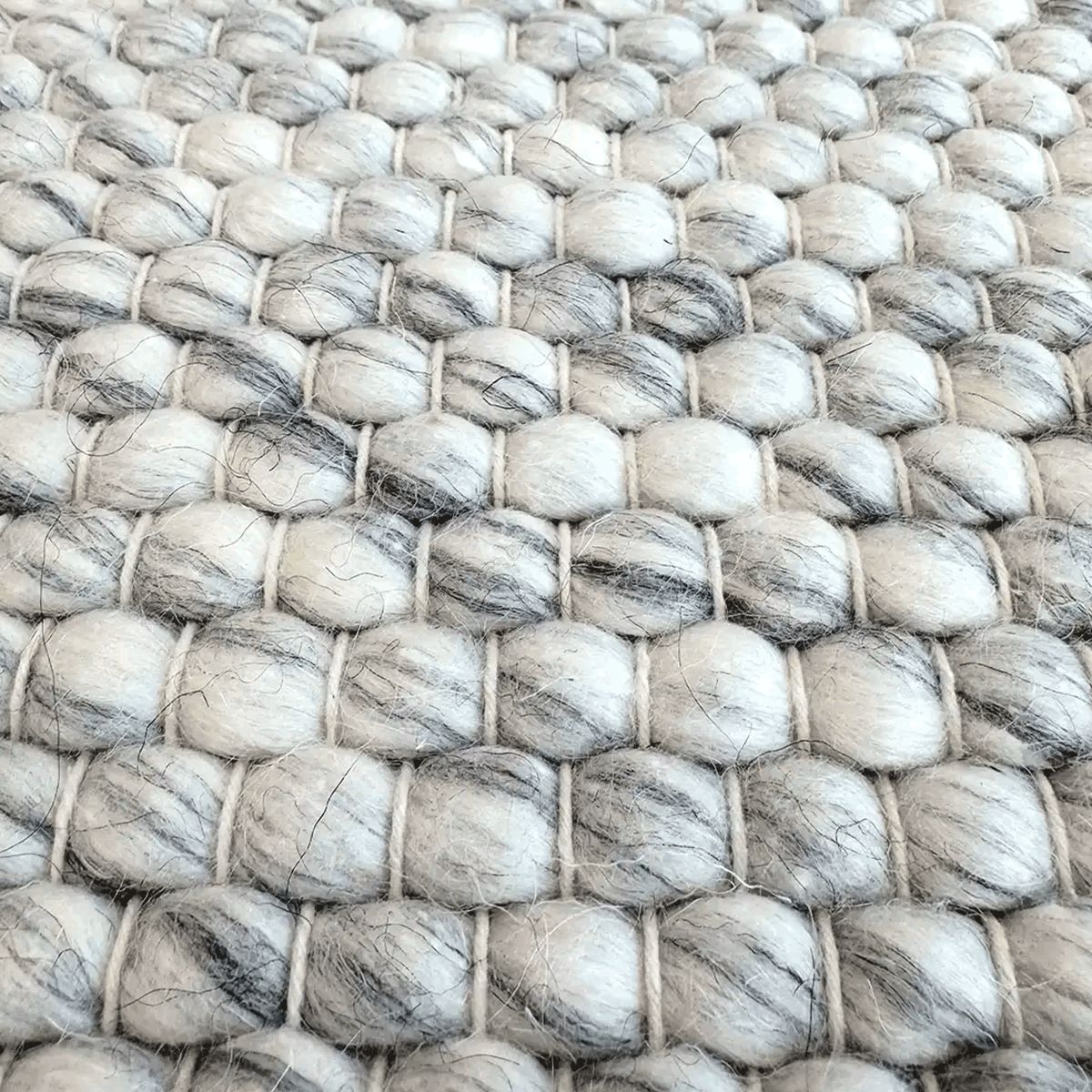 BAZHARS - Alfombra 160x230 cm NAV Simplicity White Grey Bazhars