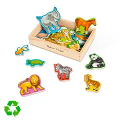 MELISSA & DOUG - Juego didáctico Melissa and Doug animales magnéticos madera