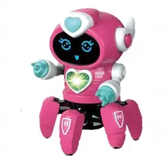 ANGELES DEL HOGAR - Robot Araña Musical Bailarín Juguete Con Luces Led - Rosado