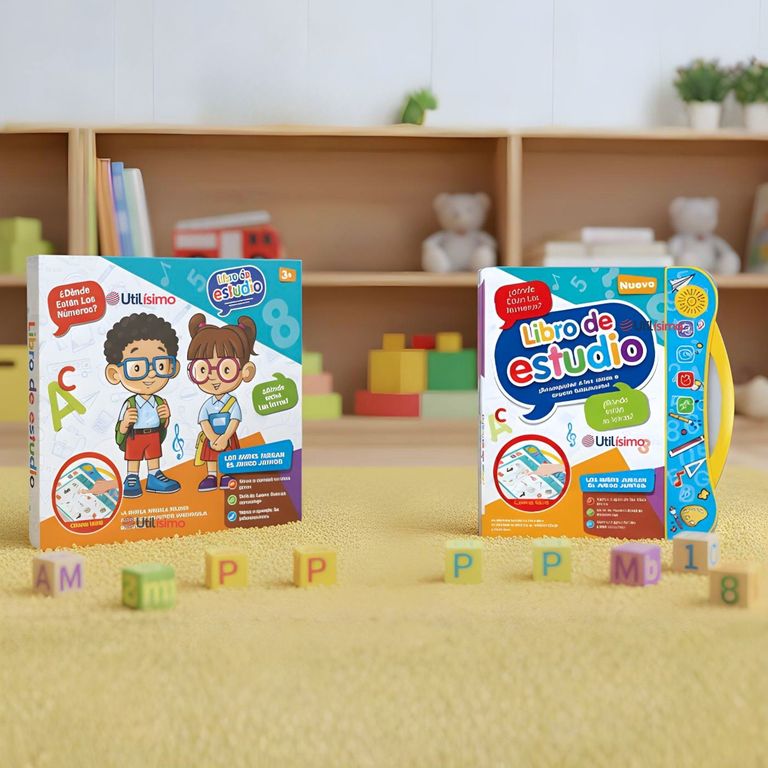 Libro Didactico Interactivo Aprendizaje Bilingue Juguete Para Ninos