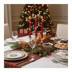 EKOL TACTICA MILITAR - Pack 2 Velas Navideñas Velas Decoración Navidad Centro Mesa Navidad 2025