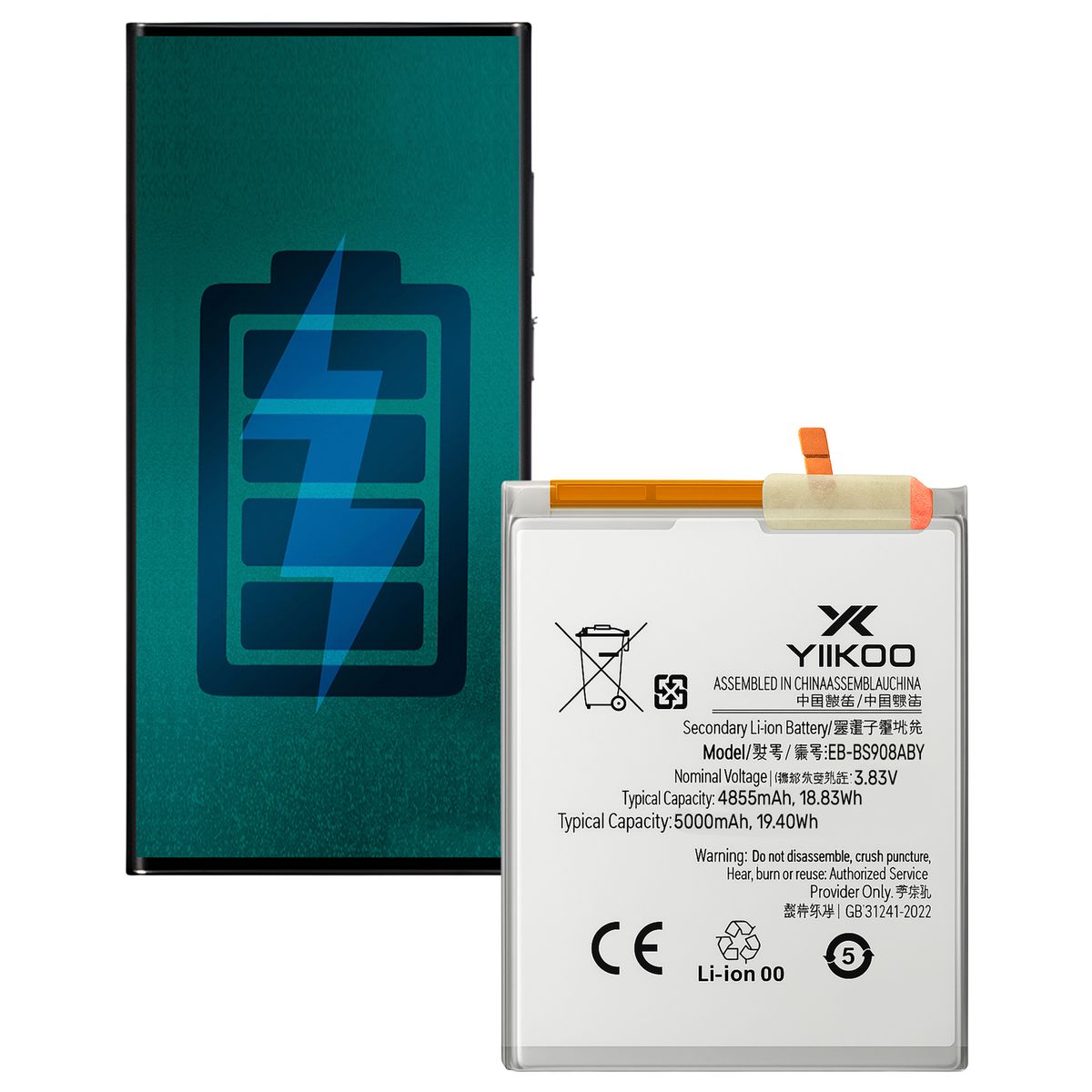 GENERICO - Bateria para Samsung S22 Ultra YIIKOO Proteccion sobrecarga