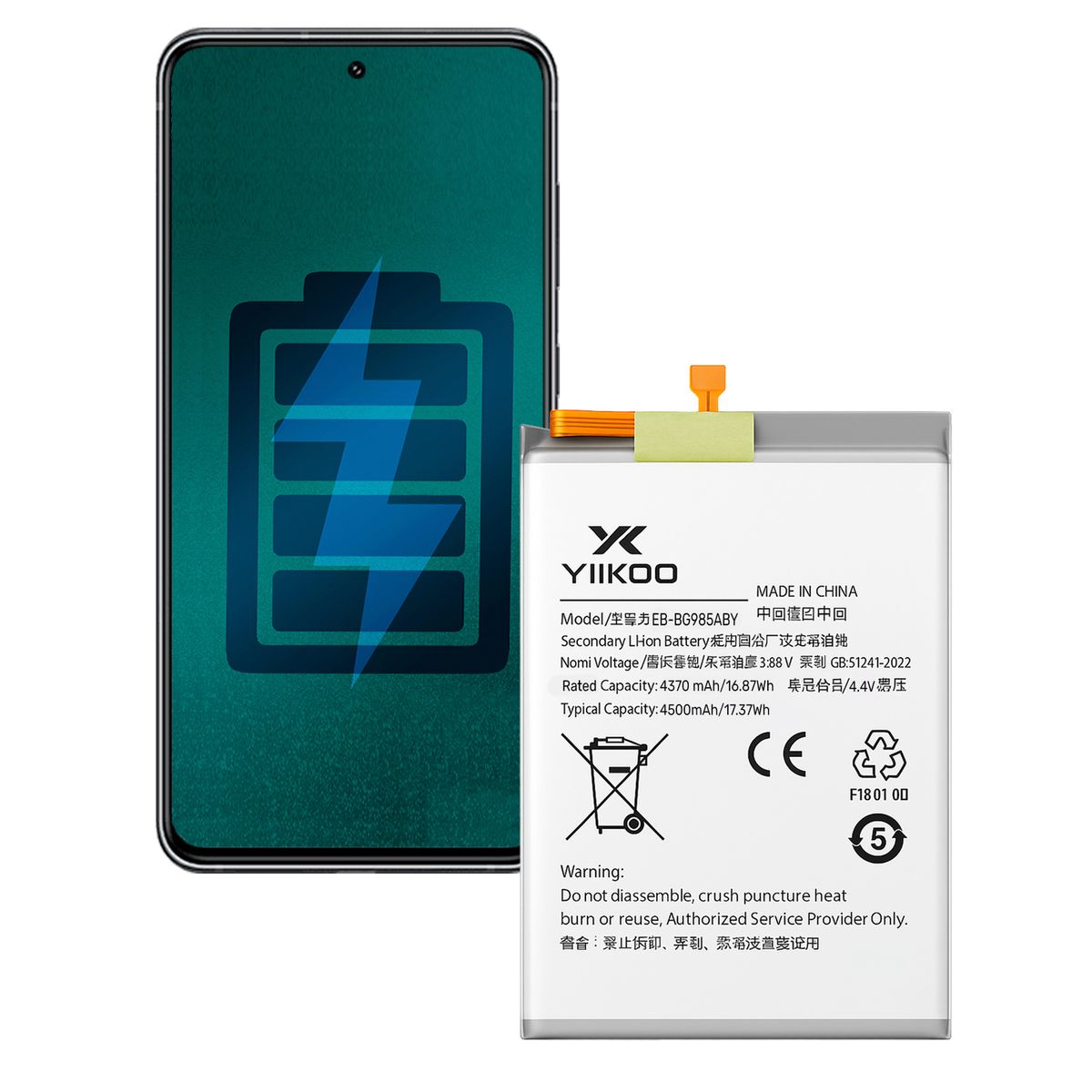 GENERICO - Bateria para Samsung S20 Plus YIIKOO Proteccion sobrecarga