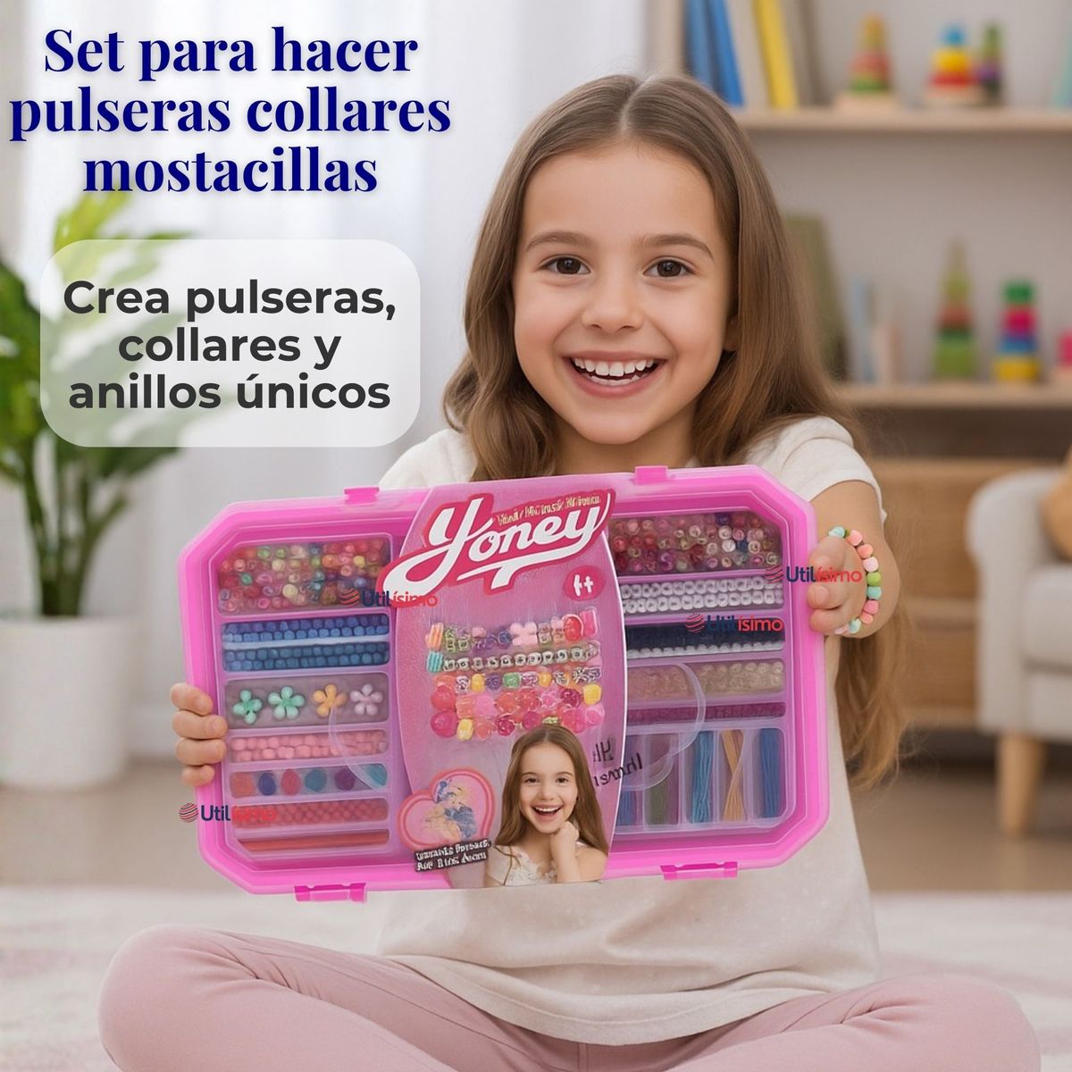 LINE - Set De Mostacillas Juguete Para Armar Crear Pulseras Y Collares