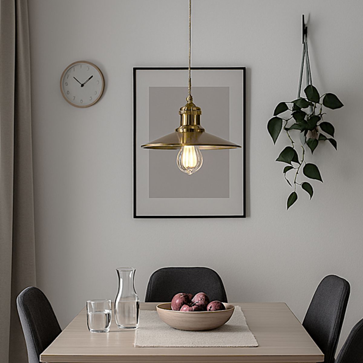 WANT - LAMPARA COLGANTE PORTA E27 DORADA