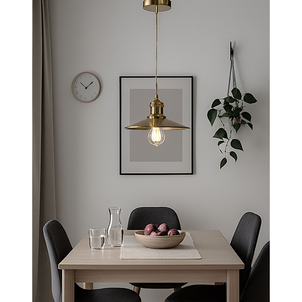 WANT - LAMPARA COLGANTE PORTA E27 DORADA