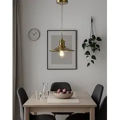 WANT - LAMPARA COLGANTE PORTA E27 DORADA