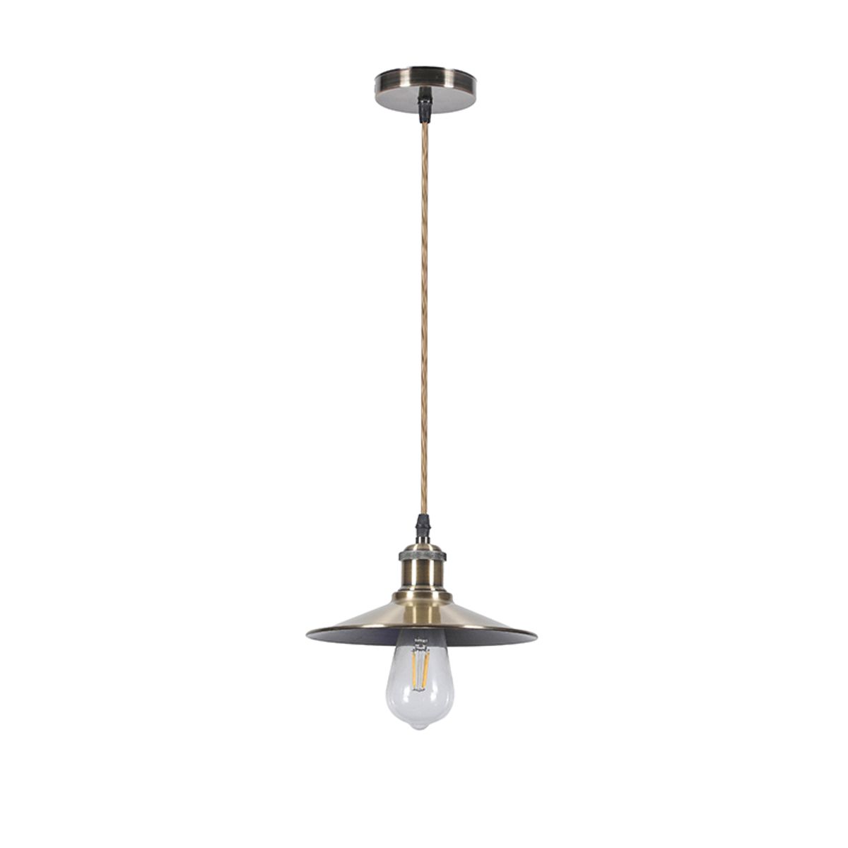 WANT - LAMPARA COLGANTE PORTA E27 DORADA