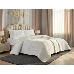 GENERICO - CUBRECAMA TUFTING 1.5 PLAZA DE VERANO MODERNO ELEGANTE SERIE 3 TF