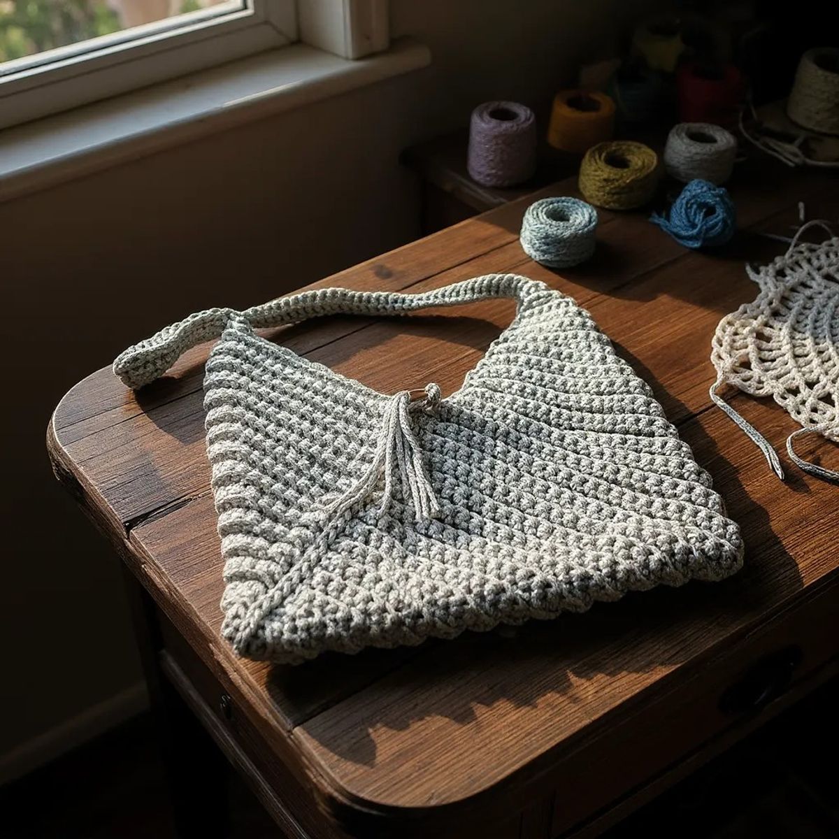 GENERICO - Bolso artesanal de crochet Modelo Molle