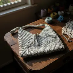 GENERICO - Bolso artesanal de crochet Modelo Molle