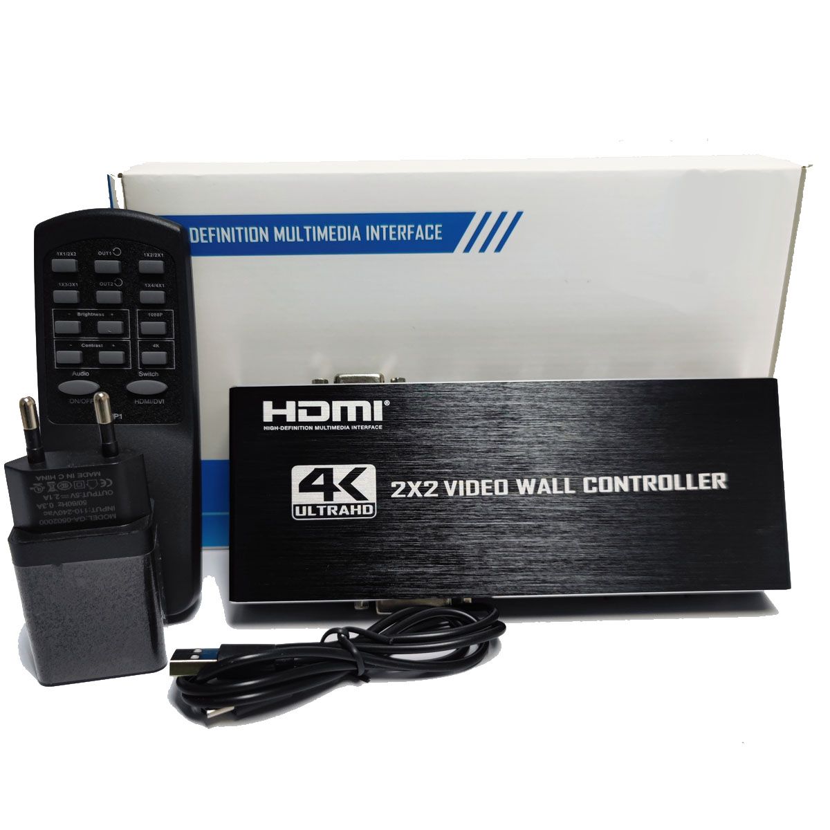 GENERICO - CONNTROLADOR VIDEO WALL DVI HDMI 1X4 CREMOTO FULL HD 4K
