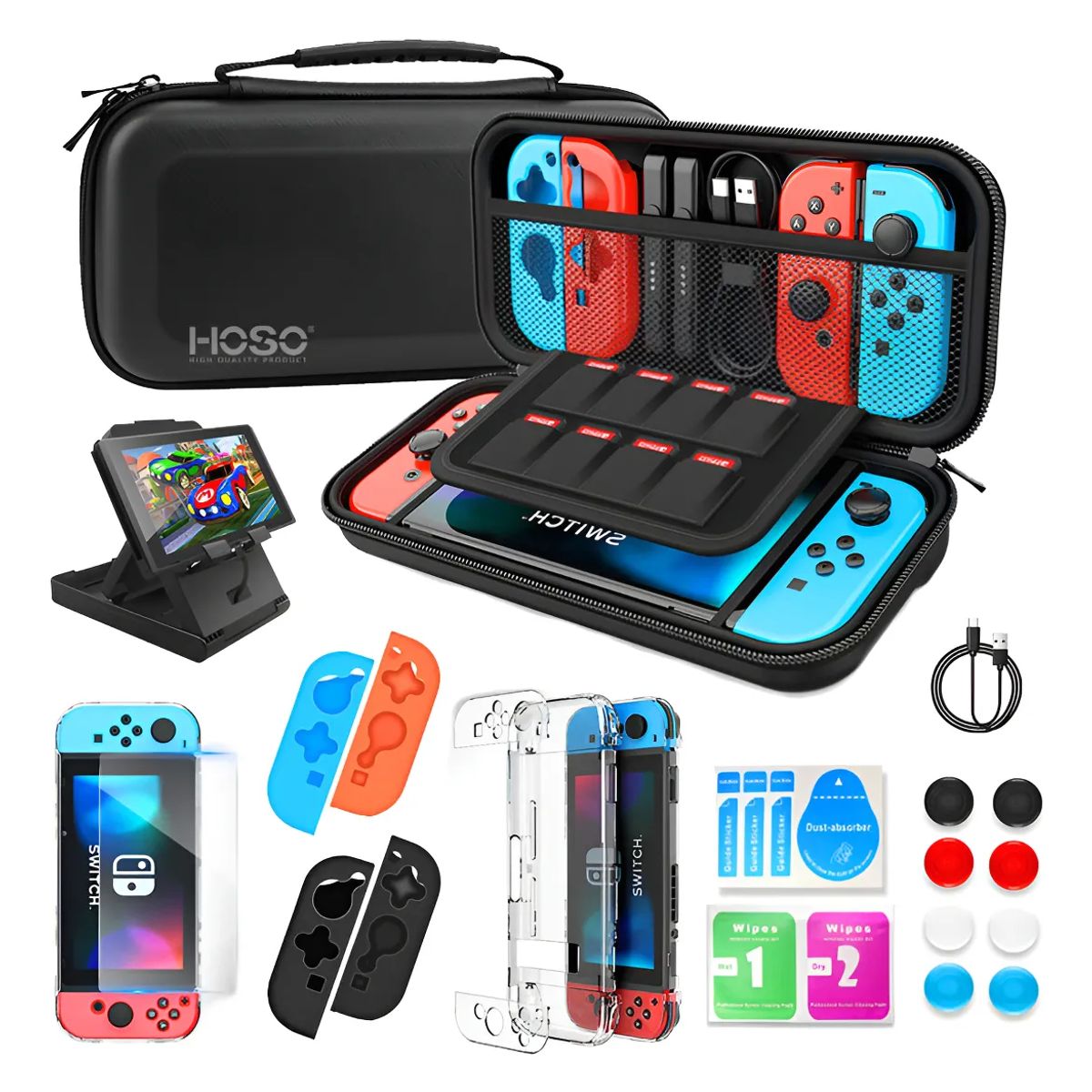 GENERICO - Estuche 21 En 1 Para Nintendo Switch2 Con Carcasa Protectora Color Negro