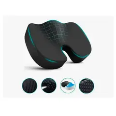 GENERICO - Cojín Coxis Ortopédico Premium Ergonómico Con Memory Foam