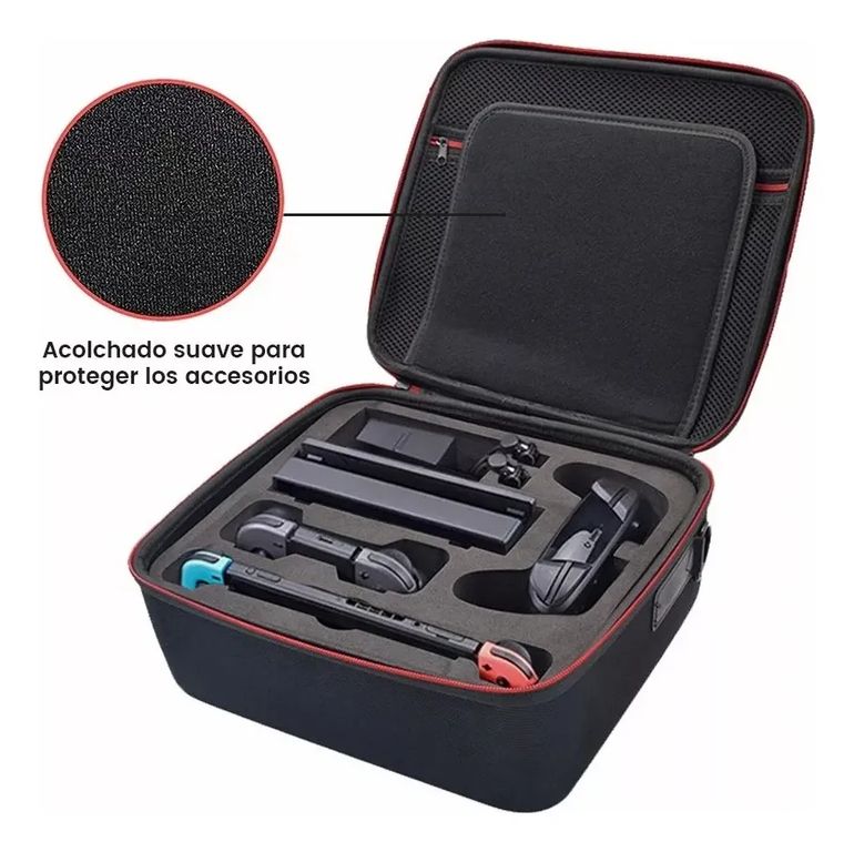 GENERICO Estuche Rígido Para Nintendo Switch Funda De Viaje Negro Negro