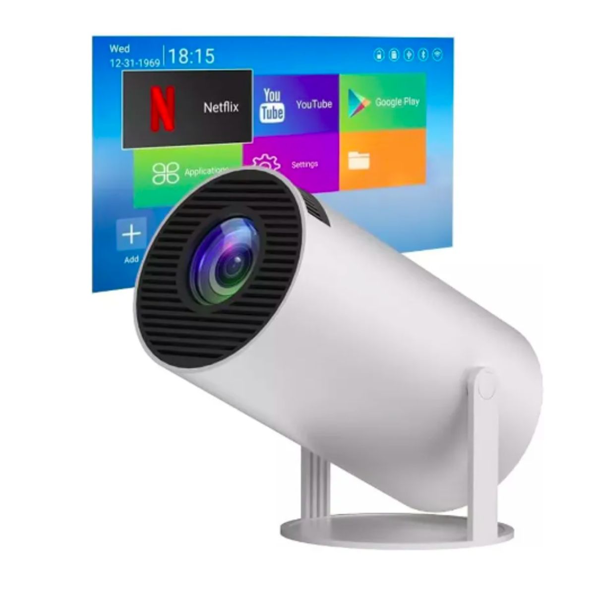 GENERICO - Proyector Portátil Mini Hy300pro Ultra Hd 4k Wifi Bluetooth