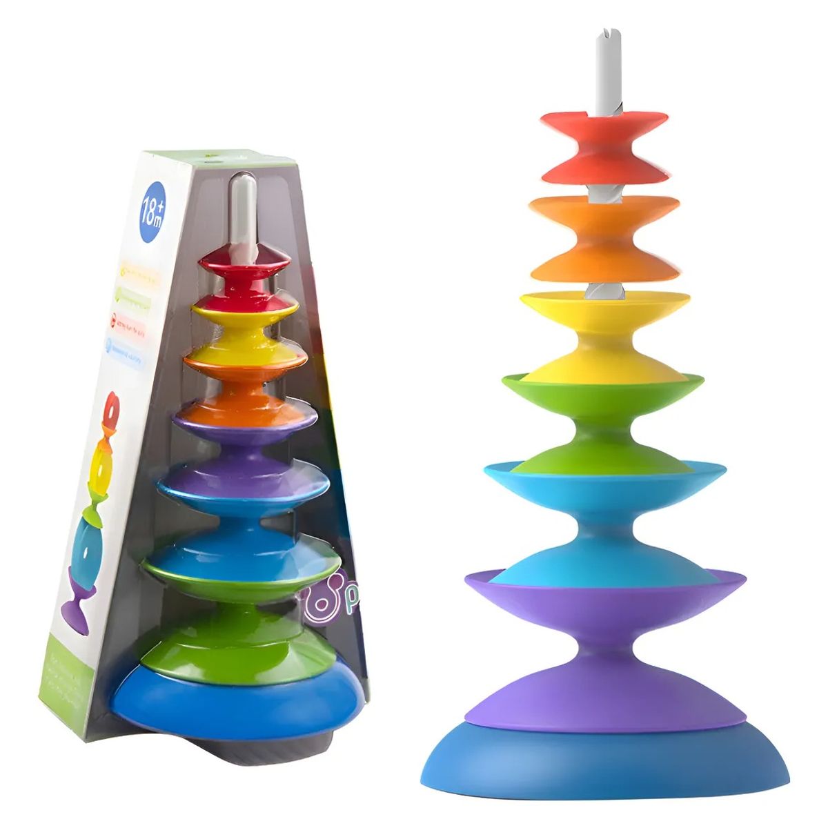 GENERICO - Torre de encaje  giratoria  juego de apilar niños multicolor