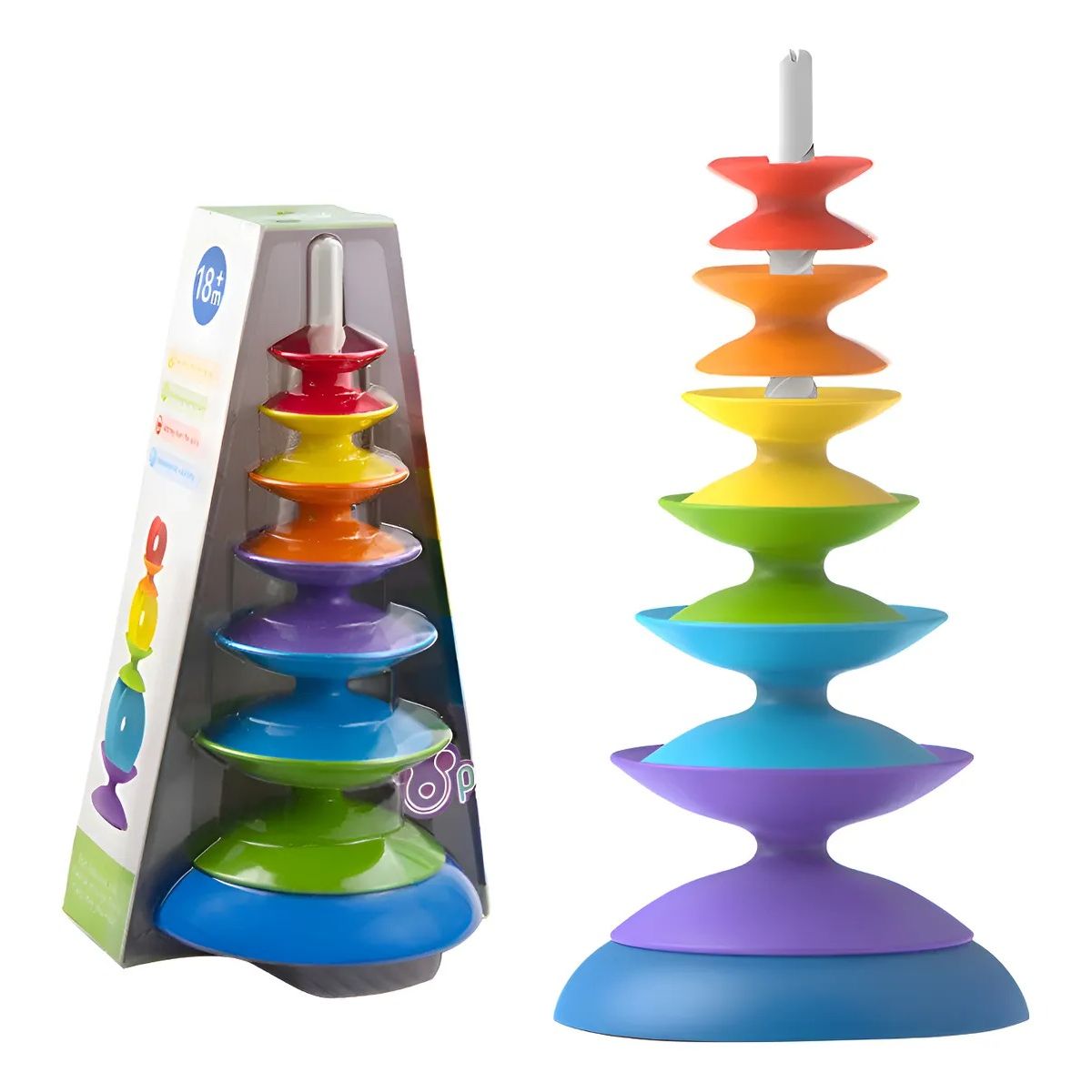 GENERICO - Torre de encaje  giratoria  juego de apilar niños multicolor