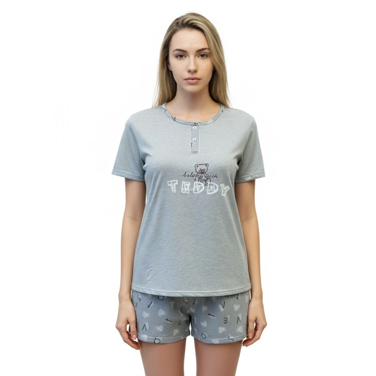 LIKE SHOP - Pijama Mujer Verano Polera Manga Corta Y Short 368