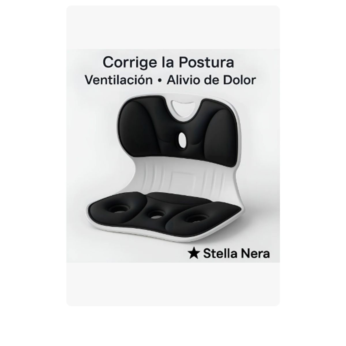 GENERICO - Cojín Ergonómico Para Espalda Y Cintura Corrige La Postura