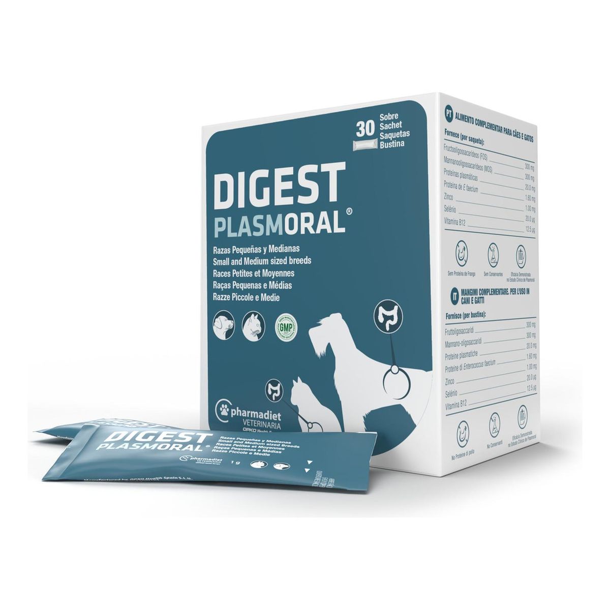 GENERICO - X3 Sachet Digest Plasmoral Perro Gato Raza Pequeña Mediana