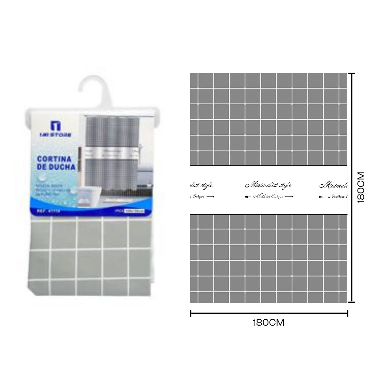 GENERICO - Cortinas Baño Tela Impermeable 180x180