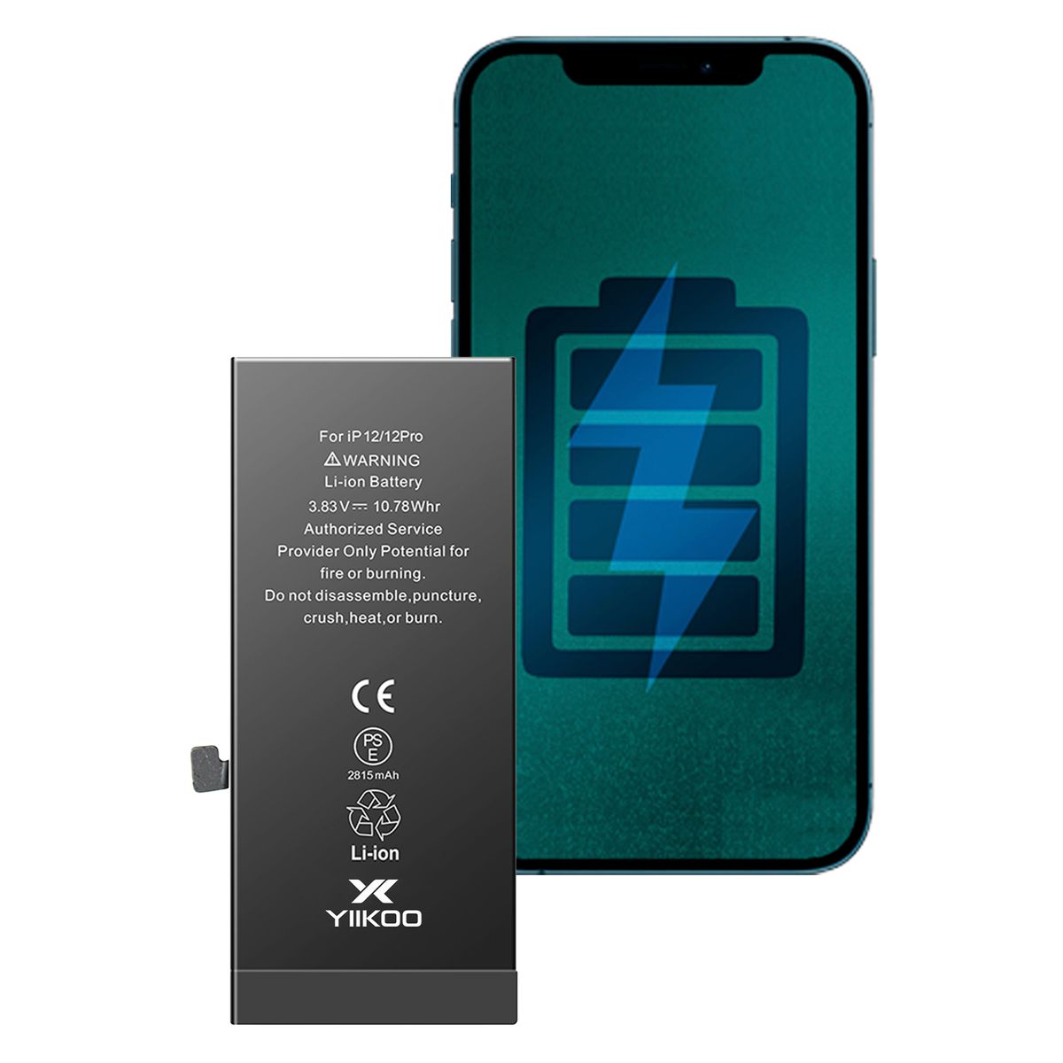 GENERICO - Bateria para iPhone 12 Pro YIIKOO Proteccion sobrecarga