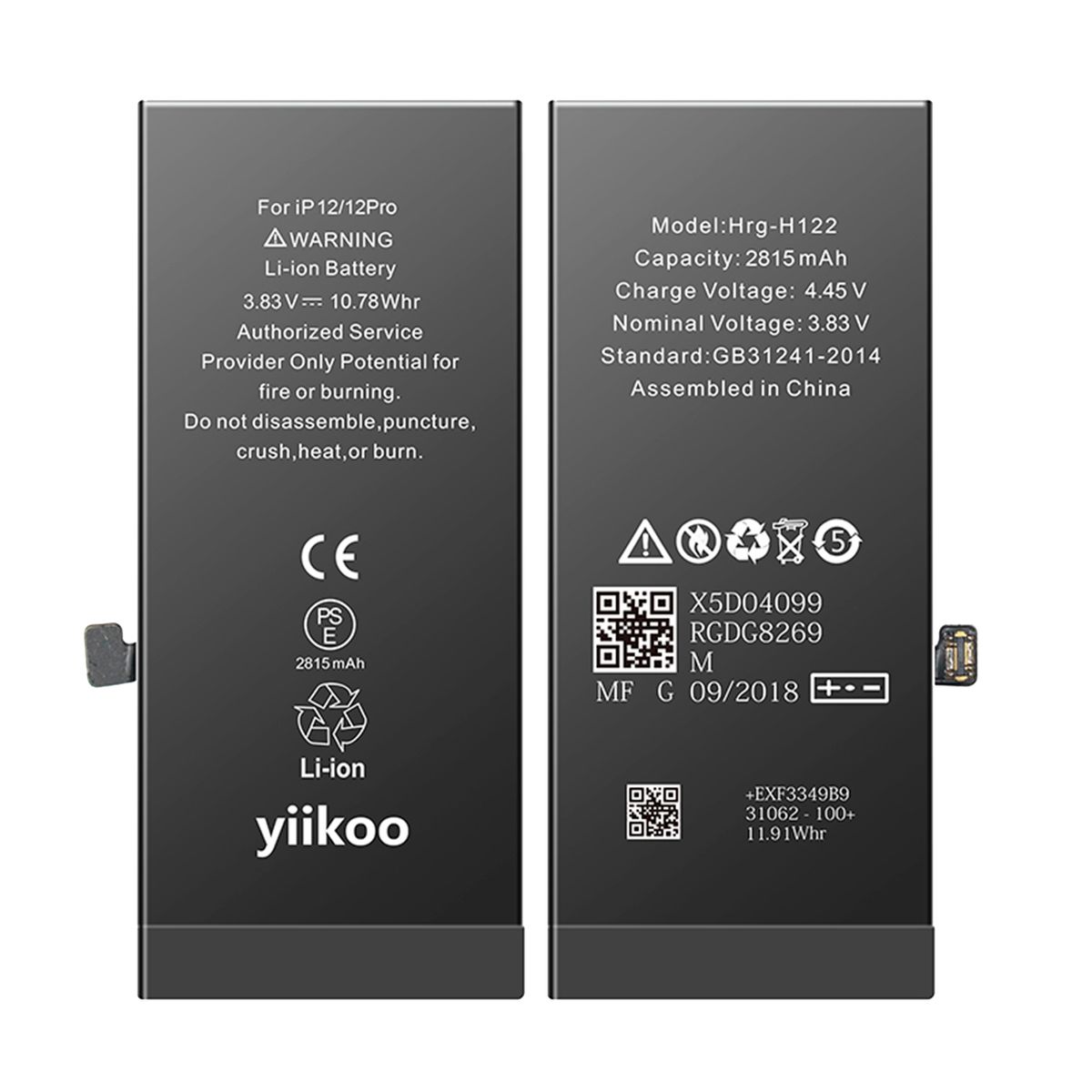 GENERICO - Bateria para iPhone 12 Pro YIIKOO Proteccion sobrecarga