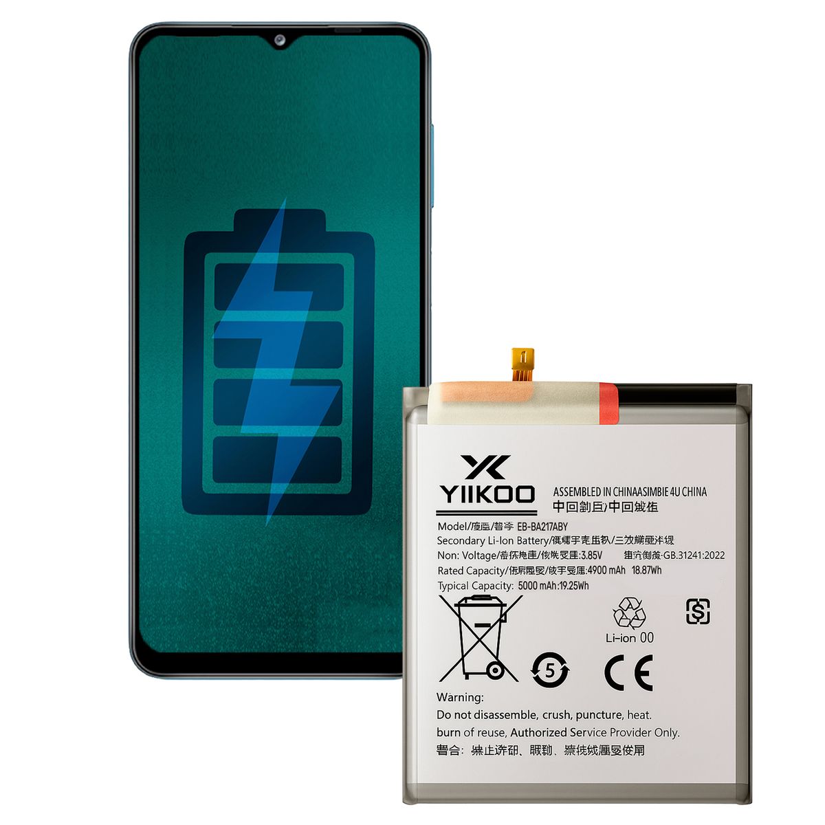 GENERICO - Bateria para Samsung A13/A12/ YIIKOO Proteccion sobrecarga