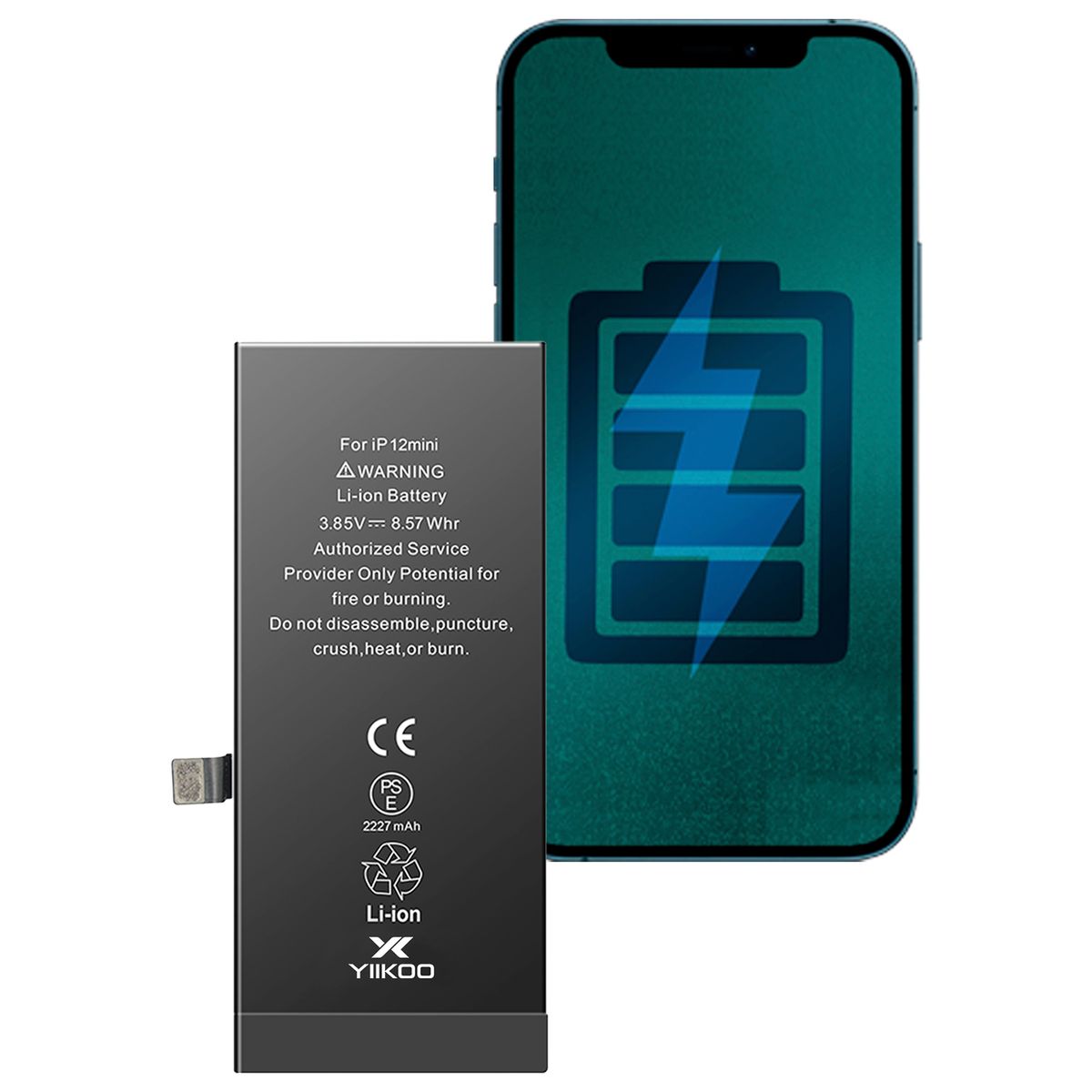 GENERICO - Bateria para iPhone 12mini YIIKOO Autoprogramable sin alerta
