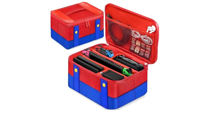 GENERICO Bolsa Transporte Portátil Acolchada Con Diseñ De Interruptor Rojo - Azul