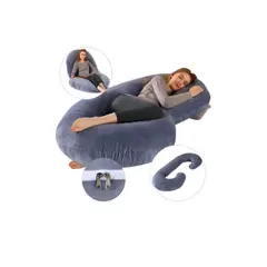 GENERICO - Almohada De Embarazo Cojín En Forma De C Para Embarazadas Gris