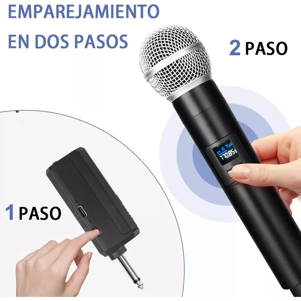 GENERICO - Microfono Dinámico Inalambrico Profesional Karaoke Kit 2pcs